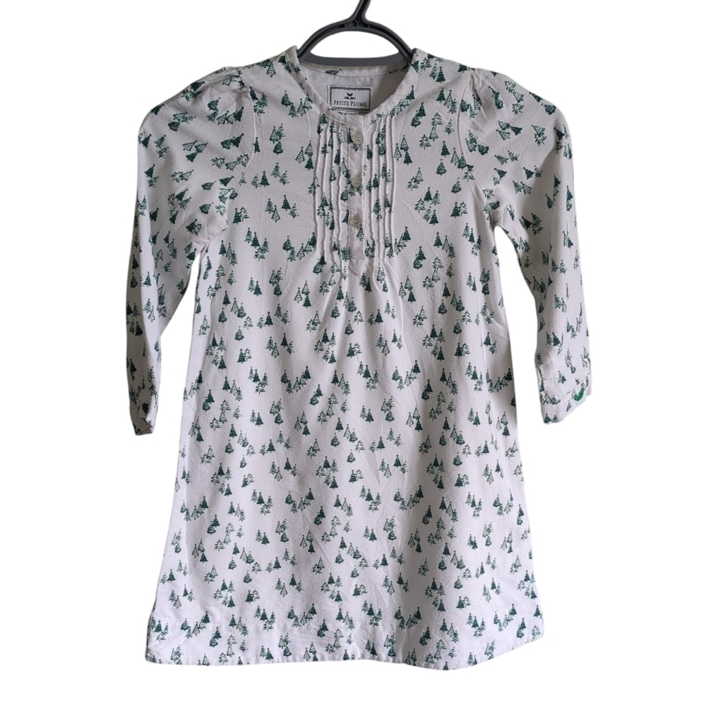 Petite Plume - Evergreen Forest Beatrice Nightgown Lightweight Flannel Size 4‎